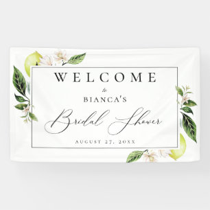 Botanical Lemons Bridal Shower Welcome Banner
