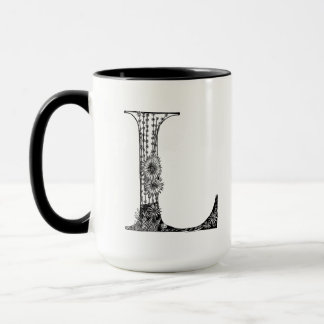 Botanical Letter L Mug, Art by Elizabeth Sampson Mug