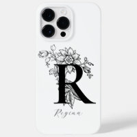 Botanical Letter R Monogram Name