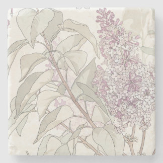 Botanical Lilac Stone Coaster