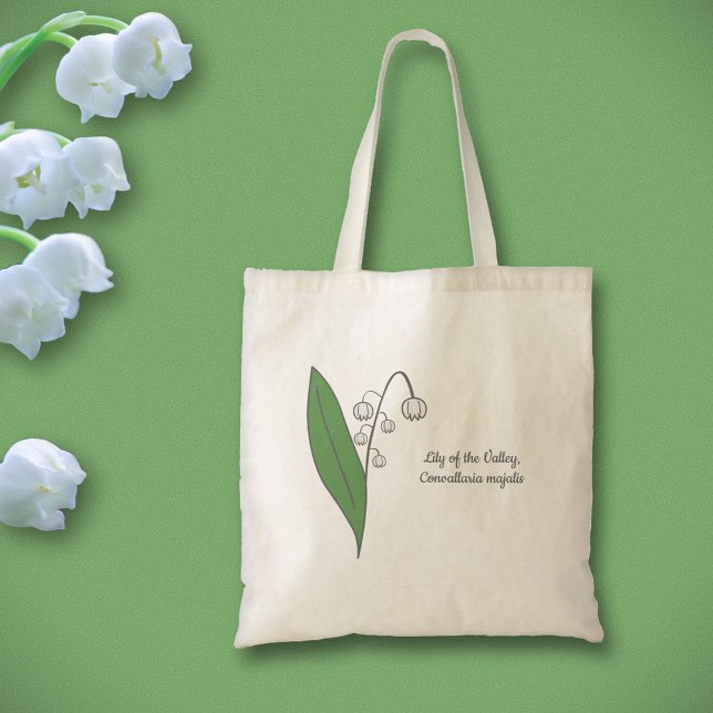Botanical Lily of the Valley Pastel Flower  Tote Bag (Botanical Lily of the Valley Tote Bag)