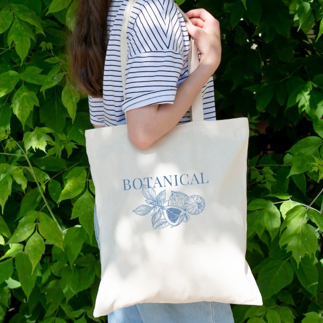 Botanical, line art fig  tote bag (Creator Uploaded)