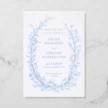 Botanical Line Art Frame Wedding Save the Date