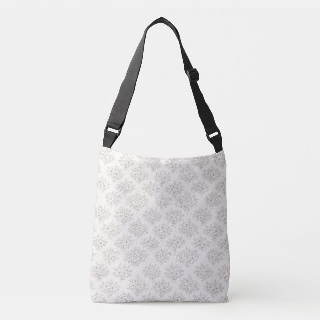 Botanical Line Bouquet Pattern Crossbody Bag (Front)