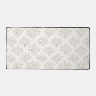 Botanical Line Bouquet Pattern Desk Mat