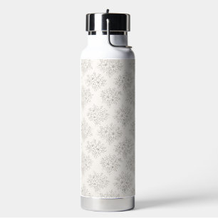 Botanical Line Bouquet Pattern Water Bottle
