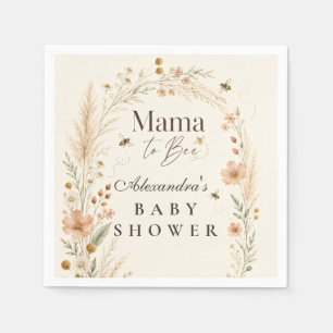 Botanical Mama To Bee Baby Shower Napkin
