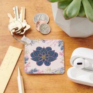 Botanical Mandala, Paisley Beauty Key Ring