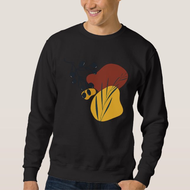 Botanical Mediterranean Wildflowers Leaves Leaf Wi Sweatshirt (Front)