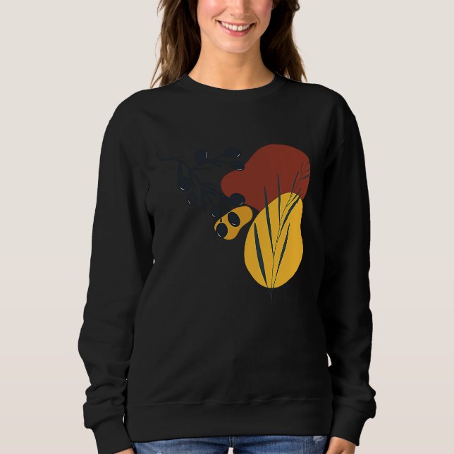 Botanical Mediterranean Wildflowers Leaves Leaf Wi Sweatshirt (Front)