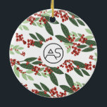 Botanical Merry Christmas Photo Logo Business Ceramic Ornament<br><div class="desc">Enchanted Evergreen Elegance Christmas _____________________________ ***this design is part of a collection*** 🌿✨ Introducing "Enchanted Evergreen Elegance: A Botanical Christmas Holiday" collection! Embrace the magic of the season with my exquisite array of modern and elegant holiday delights, inspired by the timeless beauty of nature. Spread joy, share love, and make...</div>