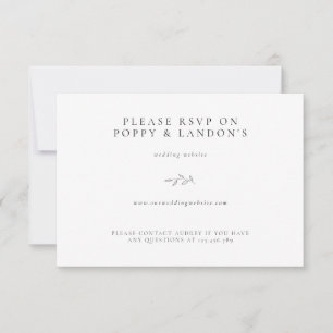 Botanical Minimalist Typography RSVP Response Card