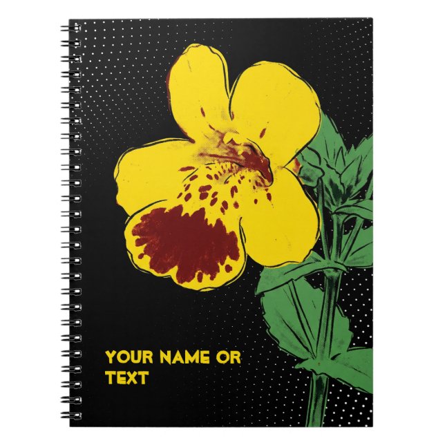 Botanical Mischief: The Magic Monkey Flower PopArt Notebook (Front)