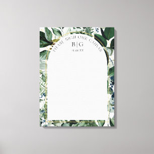 Botanical modern guestbook signature alternative