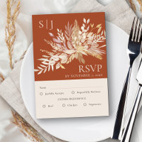 Botanical Monogram Terracotta Wedding Entree