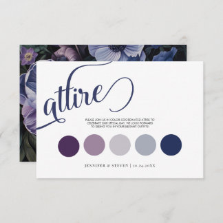 Botanical Moonlight | Gothic Floral Wedding Attire Enclosure Card