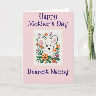 Botanical Mothers Day Nanny Card
