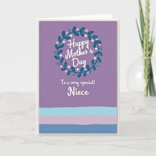 Botanical Mothers Day Niece Card