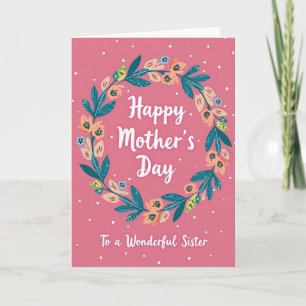 Botanical Mothers Day Sister Card