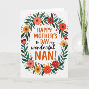 Botanical Mothers Day Wreath Card