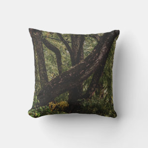 Botanical motif trees detail photography cushion