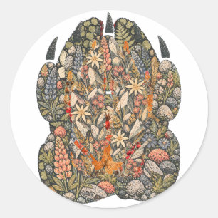 Botanical Mountain Goat Hoof Alpine Nature Sticker