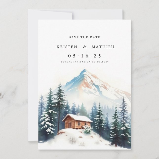 Botanical Mountain Save The Date (Front)