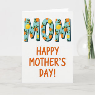 Botanical Mum Mothers Day Card
