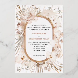 Botanical neutral watercolor floral garden wedding