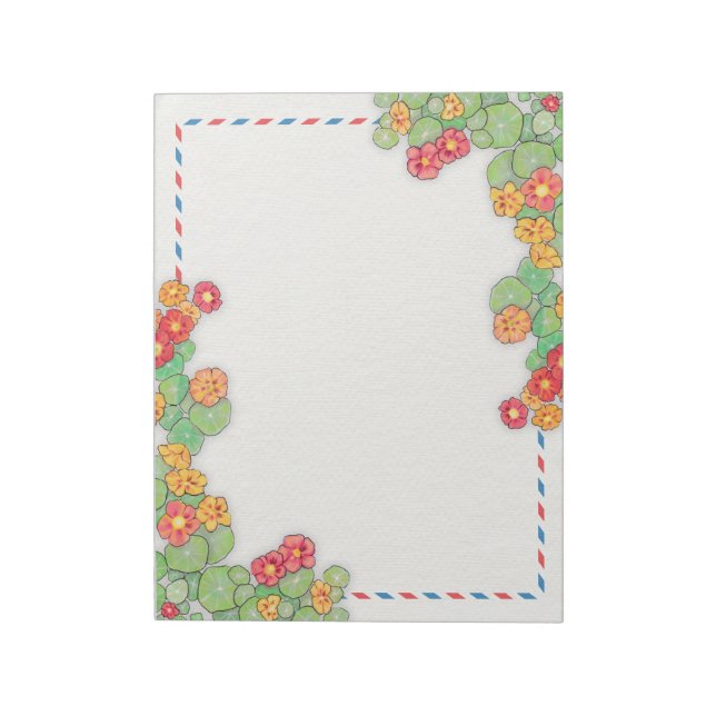 Botanical Notepad | Nasturtium Writing Paper (Rotated)
