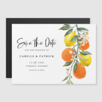 Botanical Orange and Lemon Garland Save the Date
