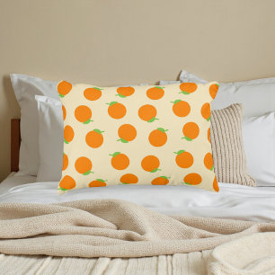 Botanical Orange Citrus Fruit Pattern Decorative Cushion