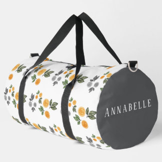 Botanical Orange Fruit Slices Duffle Bag
