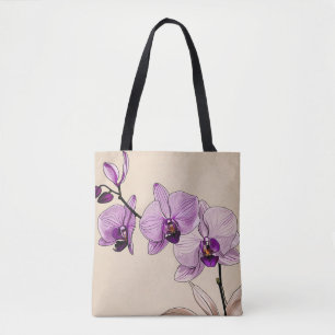Botanical Orchid Elegant Tote Bag