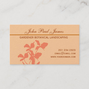 Botanical Orchid Floral   Illustration Business Card