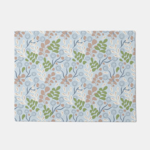 Botanical organic shapes doormat