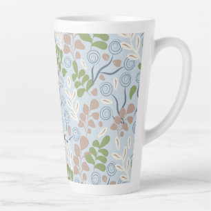 Botanical organic shapes latte mug