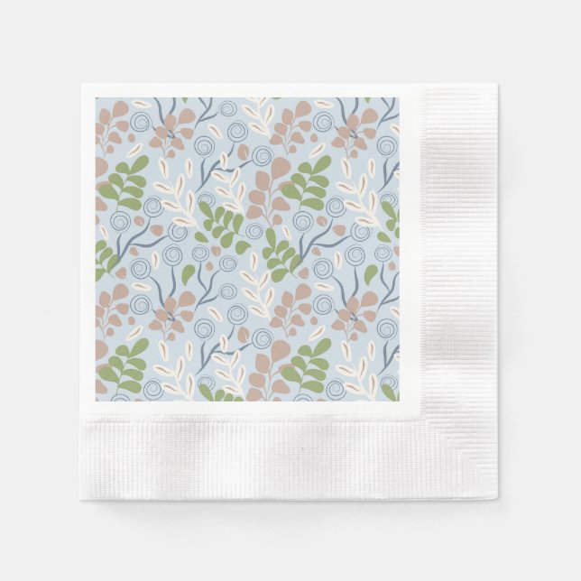 Botanical organic shapes napkin (Front)