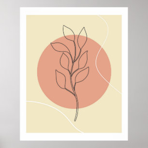 Botanical Organic Shapes Poster