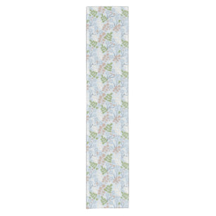 Botanical organic shapes short table runner
