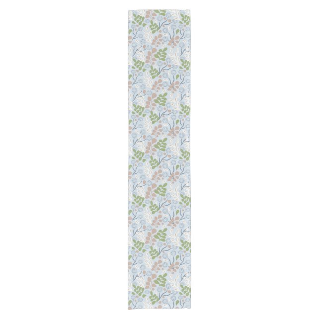 Botanical organic shapes short table runner (Front)