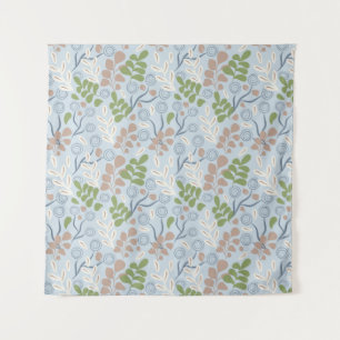 Botanical organic shapes tapestry