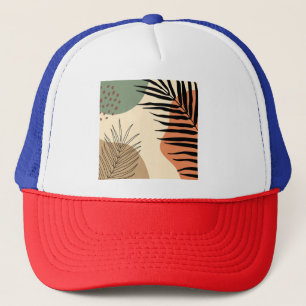 Botanical organic shapes trucker hat