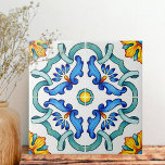 Botanical Ornamental Mediterranean Ceramic Tile<br><div class="desc">Botanical Ornamental Mediterranean Ceramic Tile</div>