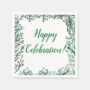 Botanical Ornaments Custom Paper Napkins