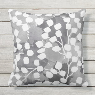 Botanical Outdoor Pillow - Grey
