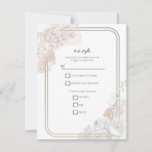Botanical Outline Sage & Blush Floral R.S.V.P.