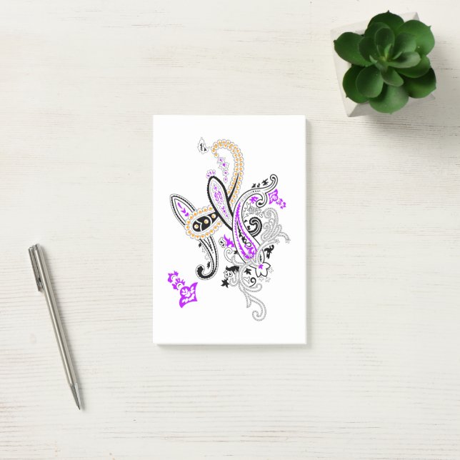 Botanical Paisley Post-it Notes | Floral Office (Office)