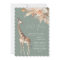 Botanical pampas grass giraffe safari sage green