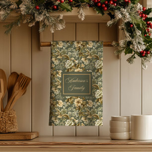 Botanical Pastel Look Personalized Modern Towel 